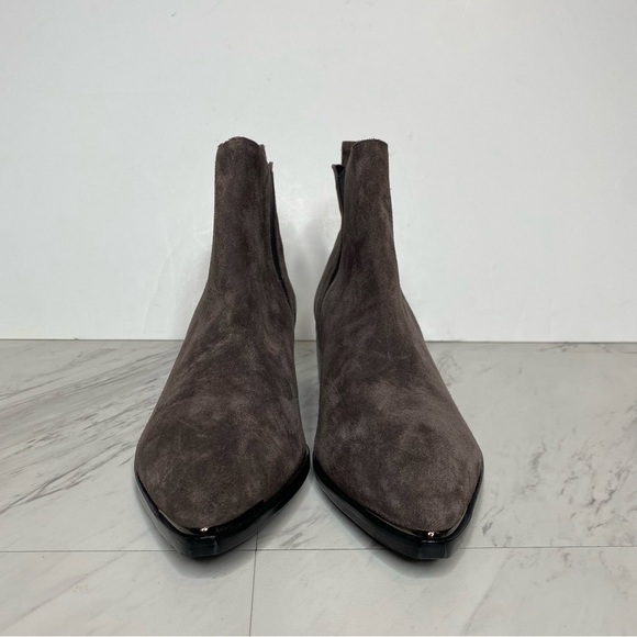 Marc Fisher Yale Gray Suede Pointy Toe Bootie 9.5 M - Picture 2 of 15